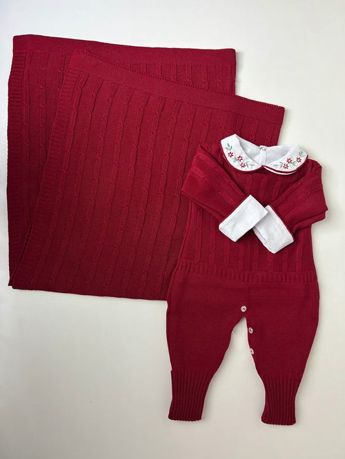 Kit saída de maternidade Tatá na cor Vermelho Fogo