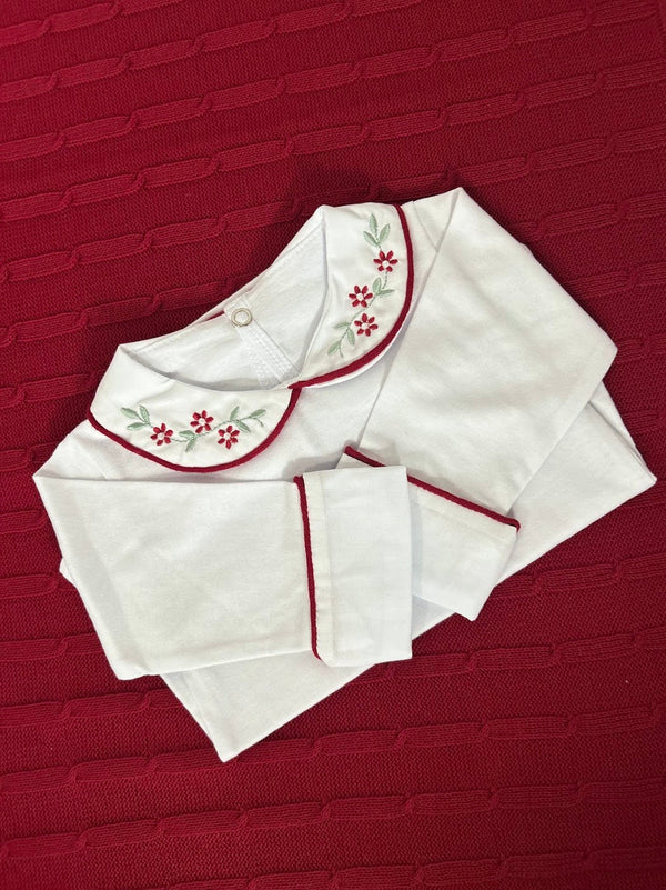Body de bebê modelo Vitória, tamanho RN, Mimos Baby Tricot