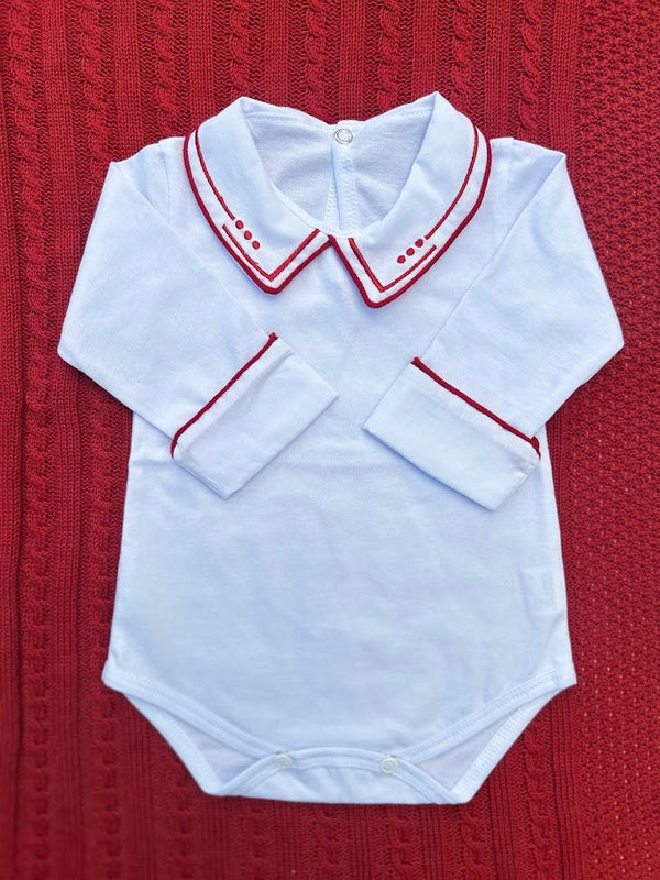 Body de bebê modelo Poá Colorido, tamanho RN, Mimos Baby Tricot